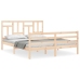 Estructura de cama con cabecero madera maciza 160x200 cm