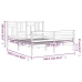 Estructura de cama con cabecero madera maciza 160x200 cm