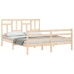 Estructura de cama con cabecero madera maciza 160x200 cm
