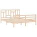 Estructura de cama con cabecero madera maciza 160x200 cm