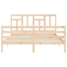 Estructura de cama con cabecero madera maciza 160x200 cm
