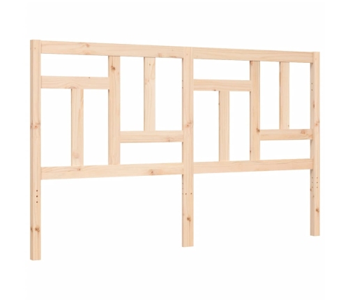 Estructura de cama con cabecero madera maciza 160x200 cm