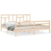 Estructura de cama con cabecero madera maciza 200x200 cm