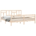 Estructura de cama con cabecero madera maciza 200x200 cm