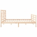 Estructura de cama con cabecero madera maciza 200x200 cm