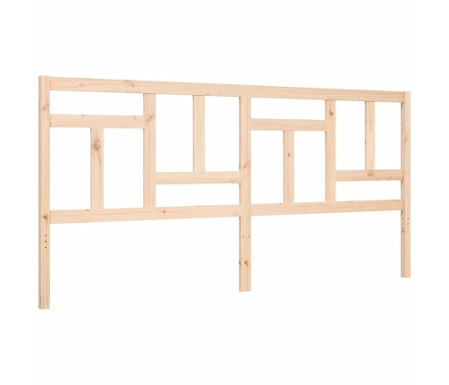 Estructura de cama con cabecero madera maciza 200x200 cm