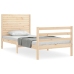 Estructura de cama con cabecero madera maciza