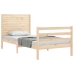 Estructura de cama con cabecero madera maciza