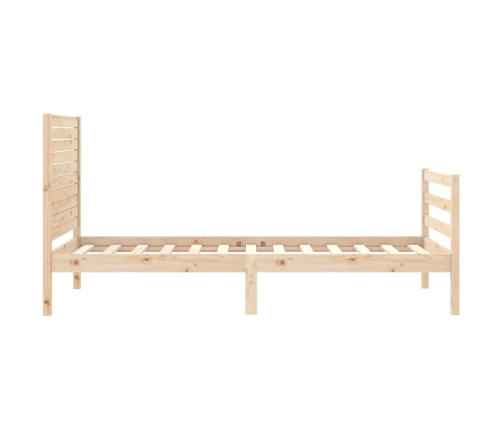 Estructura de cama con cabecero madera maciza