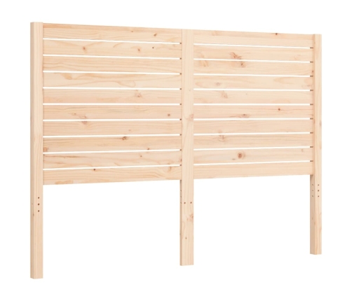 vidaXL Estructura de cama de matrimonio con cabecero madera maciza