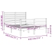 Estructura de cama con cabecero madera maciza 140x190 cm