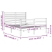 Estructura de cama con cabecero madera maciza 120x200 cm