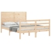 Estructura de cama con cabecero madera maciza 140x200 cm