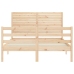 Estructura de cama con cabecero madera maciza 140x200 cm