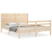 Estructura de cama con cabecero madera maciza 160x200 cm