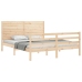 Estructura de cama con cabecero madera maciza 160x200 cm