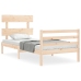 Estructura de cama con cabecero madera maciza