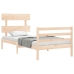 Estructura de cama con cabecero madera maciza