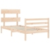 Estructura de cama con cabecero madera maciza