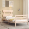 Estructura de cama con cabecero madera maciza