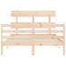 Estructura de cama de matrimonio con cabecero madera maciza