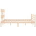 Estructura de cama de matrimonio con cabecero madera maciza