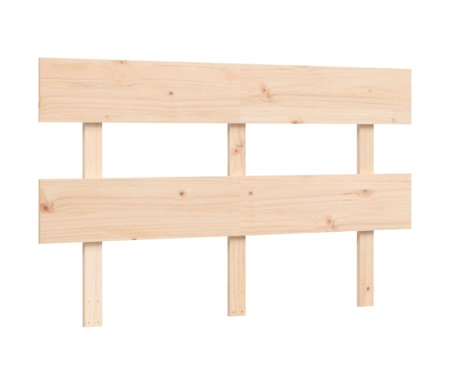 Estructura de cama de matrimonio con cabecero madera maciza