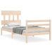 Estructura de cama con cabecero madera maciza