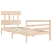 Estructura de cama con cabecero madera maciza