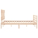 Estructura de cama con cabecero madera maciza 140x190 cm