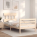 Estructura de cama con cabecero madera maciza 90x200 cm