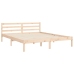 Estructura de cama con cabecero madera maciza 160x200 cm