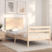 Estructura de cama individual con cabecero madera maciza