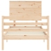 Estructura de cama individual con cabecero madera maciza