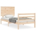 Estructura de cama con cabecero madera maciza