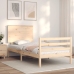 Estructura de cama con cabecero madera maciza