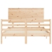 Estructura de cama con cabecero madera maciza 140x190 cm