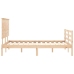 Estructura de cama con cabecero madera maciza 120x200 cm