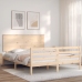 Estructura de cama de matrimonio con cabecero madera maciza