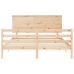Estructura de cama de matrimonio con cabecero madera maciza