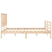 Estructura de cama de matrimonio con cabecero madera maciza