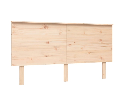 Estructura de cama de matrimonio con cabecero madera maciza