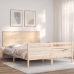 Estructura de cama con cabecero madera maciza 160x200 cm
