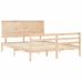 Estructura de cama con cabecero madera maciza 160x200 cm