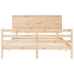 Estructura de cama con cabecero madera maciza 160x200 cm