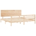 Estructura de cama de matrimonio con cabecero madera maciza