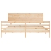Estructura de cama de matrimonio con cabecero madera maciza
