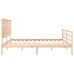 Estructura de cama de matrimonio con cabecero madera maciza