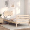 Estructura de cama con cabecero madera maciza 100x200 cm