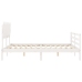 Estructura de cama con cabecero madera maciza blanco 160x200 cm